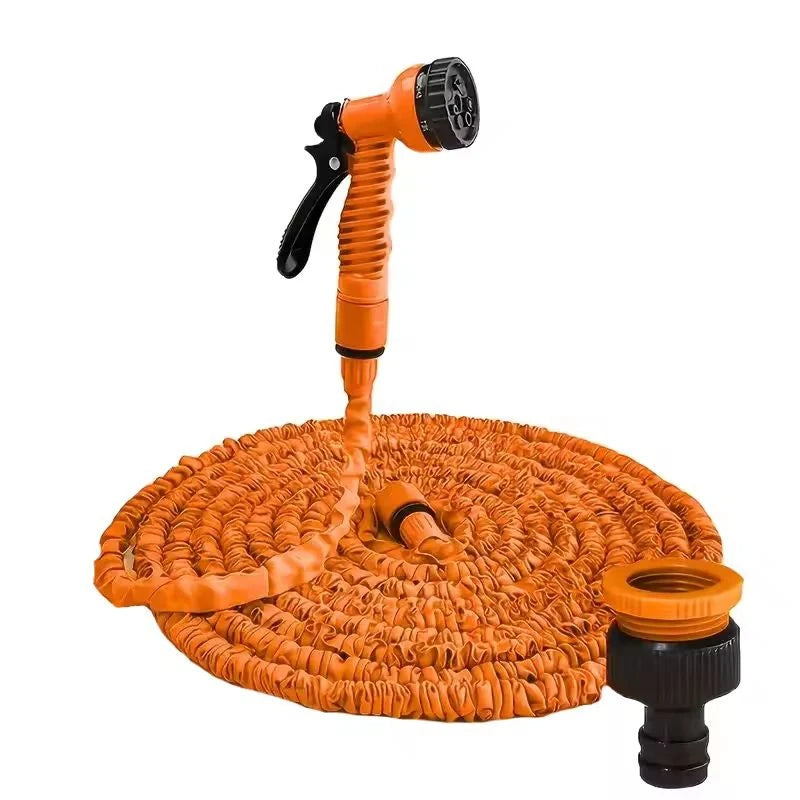 Manguera de jardín extensible de 7,6 a 61 metros (25 a 200 pies), manguera mágica para riego diario en el hogar y el jardín, pistola de agua de alta presión para lavado de autos.