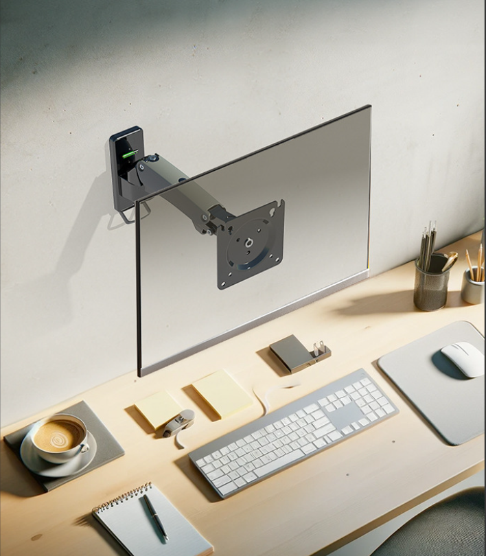 Soporte de Pared para Monitor – Brazo Giratorio y Extensible.