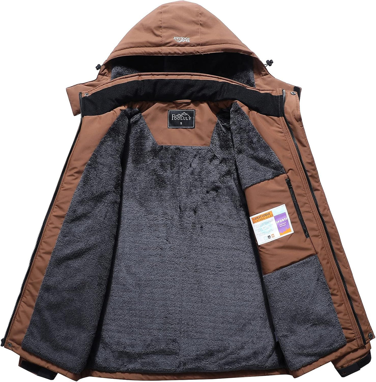 Men'S Ski Jacket Warm Winter Waterproof Windbreaker Hooded Raincoat Snowboarding Jackets