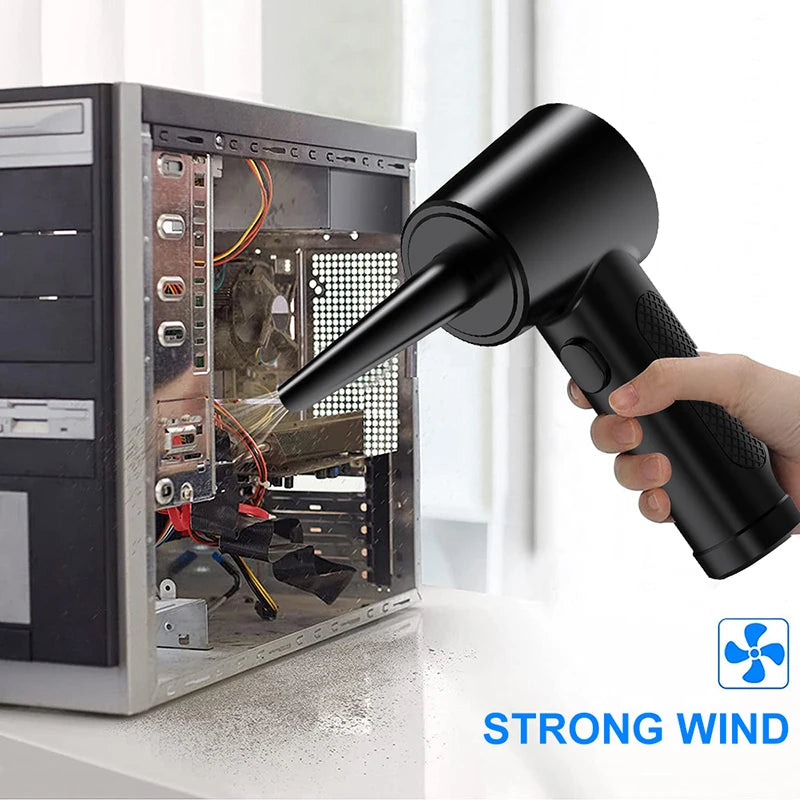 "Pistola de Aire Comprimido Eléctrica Sin Cable | 51.000 RPM | Limpiador para Ordenador y Teclado"
