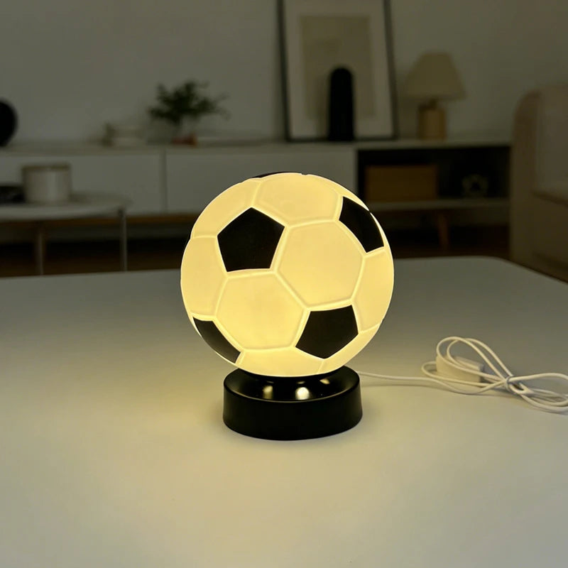 Lámpara de Mesa LED Fútbol - Decoración Creativa y Regalo Original.
