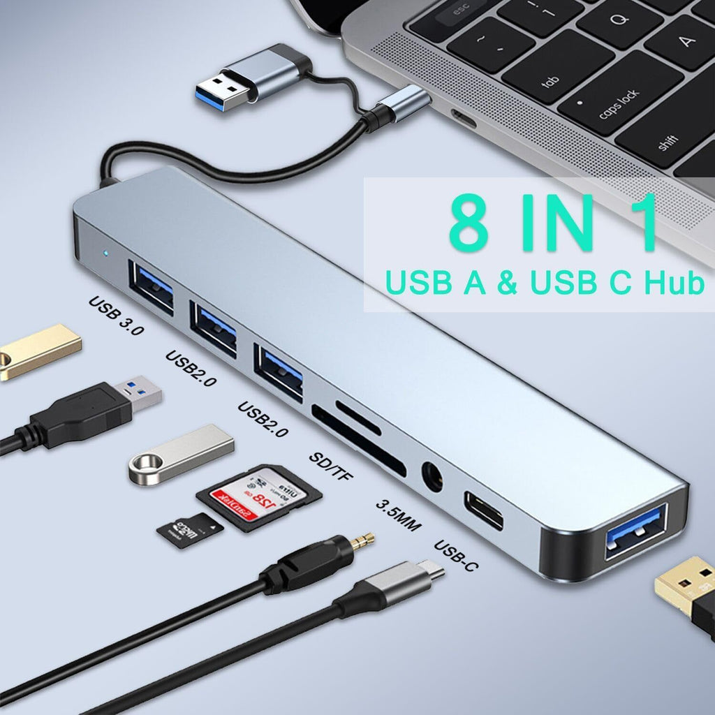 Hub USB 3.0 7 en 1 – Expansor de Puertos Multifunción.