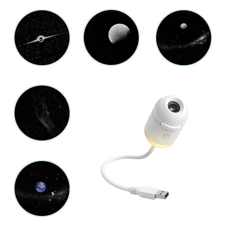 🌌✨ Mini Proyector Galaxy 2 en 1 – Luz Nocturna y Ambiente.