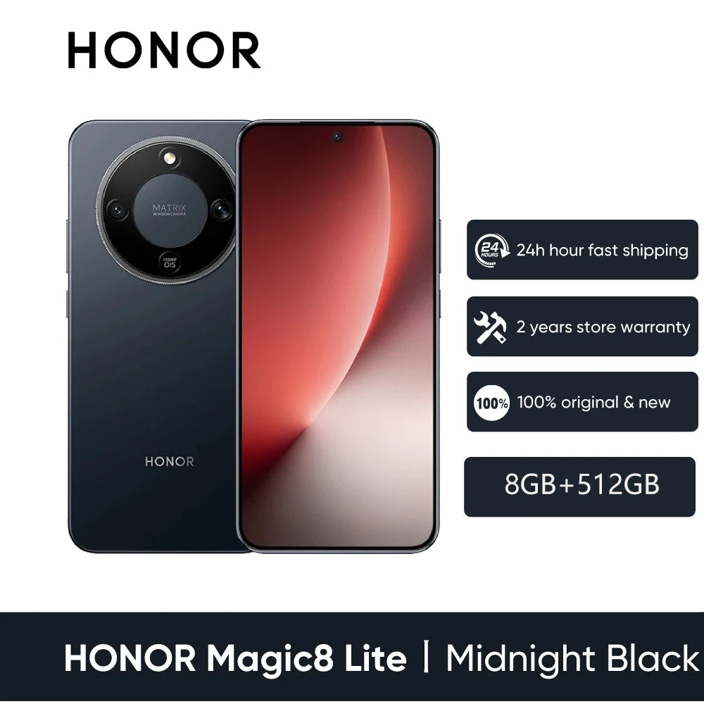 📱⚡ HONOR Magic8 Lite 5G – Pantalla AMOLED, Cámara 108 MP OIS y Batería 7500 mAh.