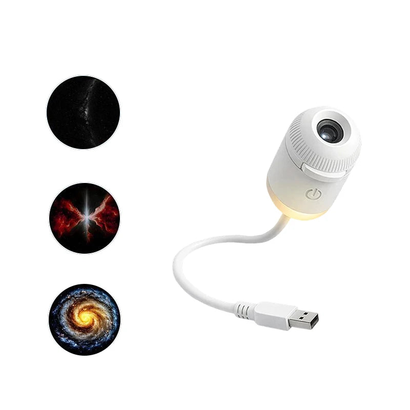 🌌✨ Mini Proyector Galaxy 2 en 1 – Luz Nocturna y Ambiente.