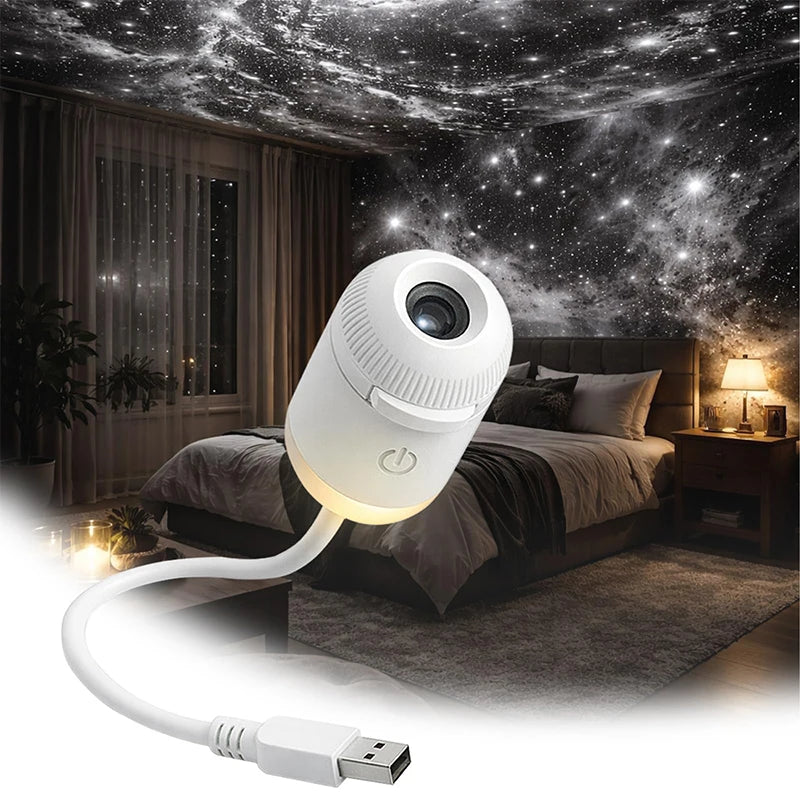 🌌✨ Mini Proyector Galaxy 2 en 1 – Luz Nocturna y Ambiente.