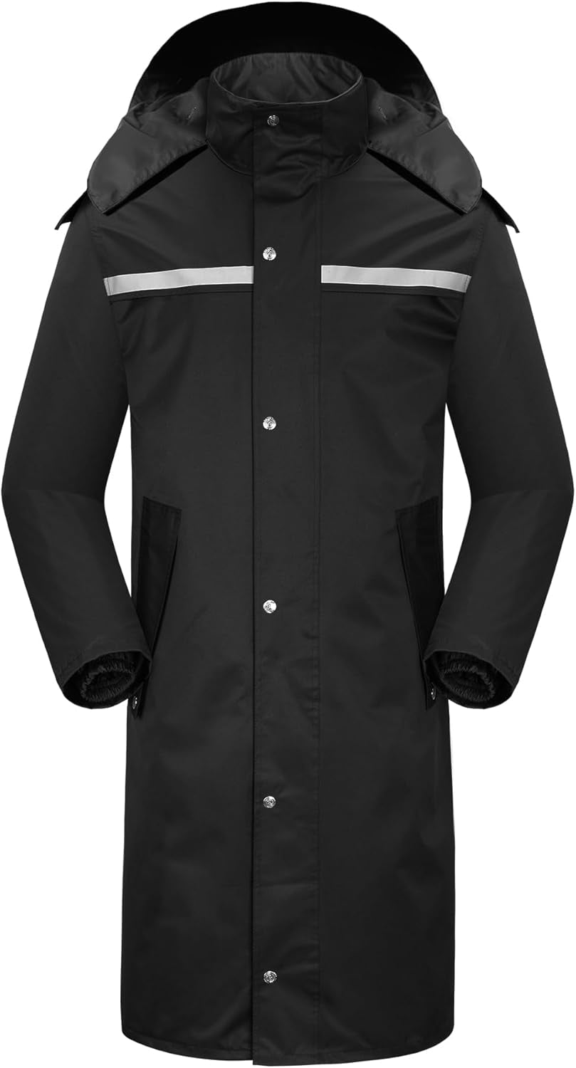 Raincoat Waterproof Hi Vis Reflective Long Rain Jacket Unisex